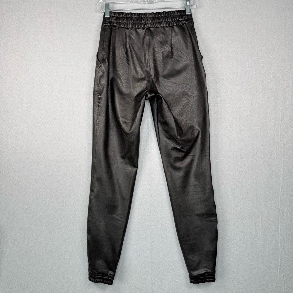 Spanx Leather Like Joggers Black S Tummy Control Pull On Pants - Picture 4 of 16